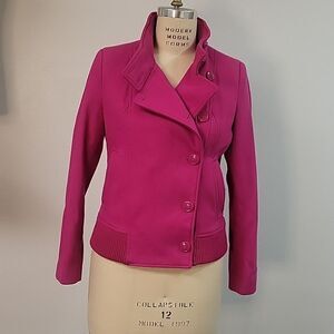 ATTENTION. Bomber jacket size S. Wool blend. Raspberry